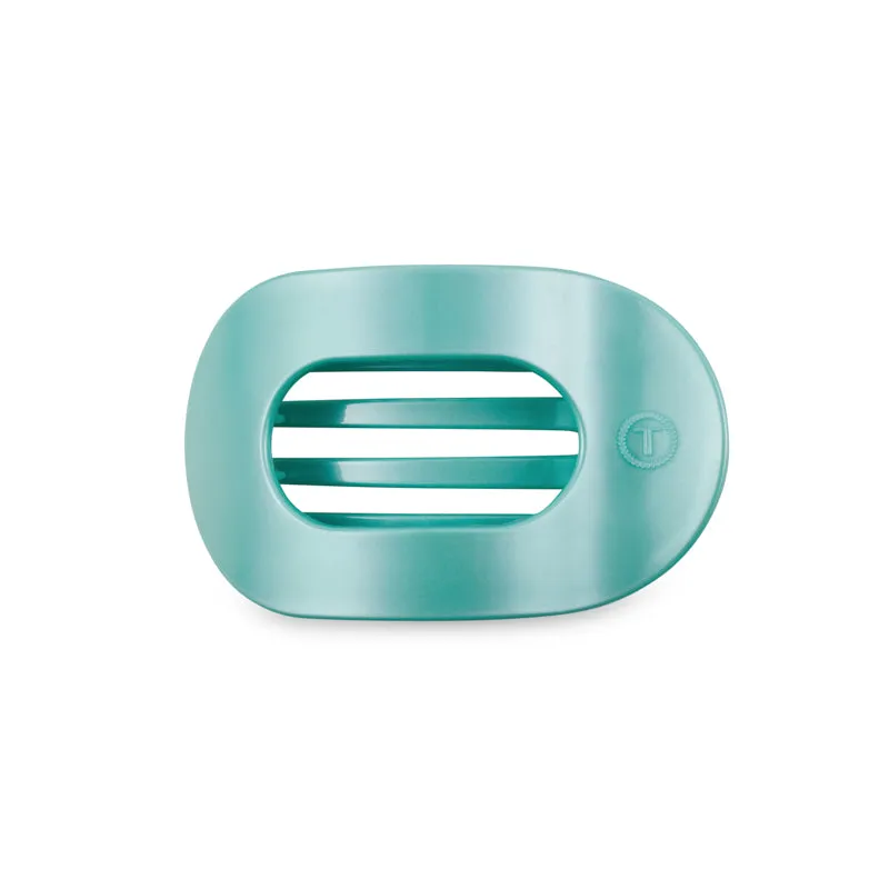 Totally Turquoise Medium Flat Oval Hair Clip