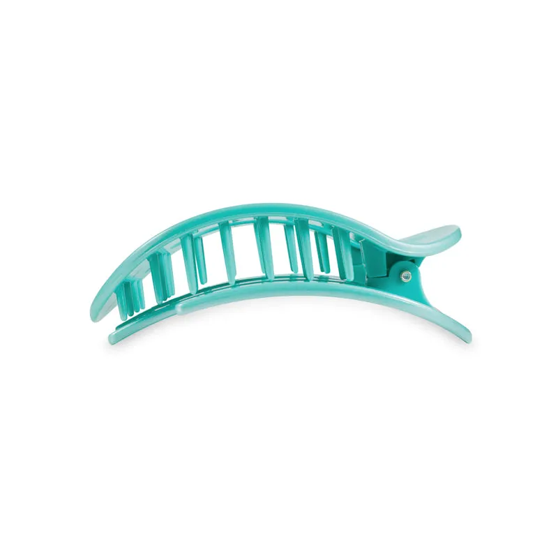 Totally Turquoise Medium Flat Oval Hair Clip