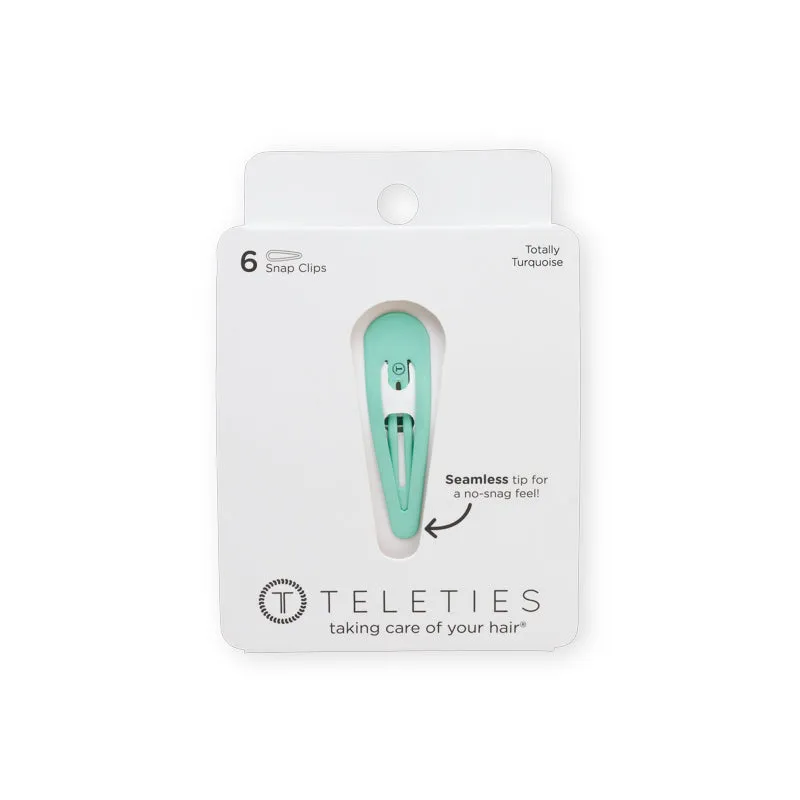 Totally Turquoise Snap Clip 6 Pack