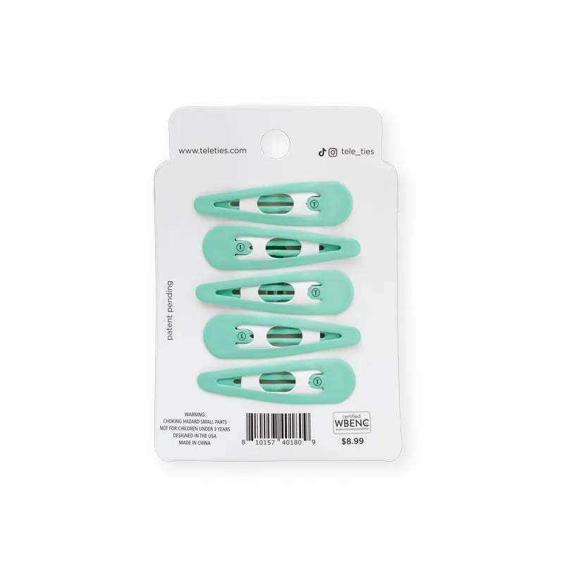Totally Turquoise Snap Clip 6 Pack