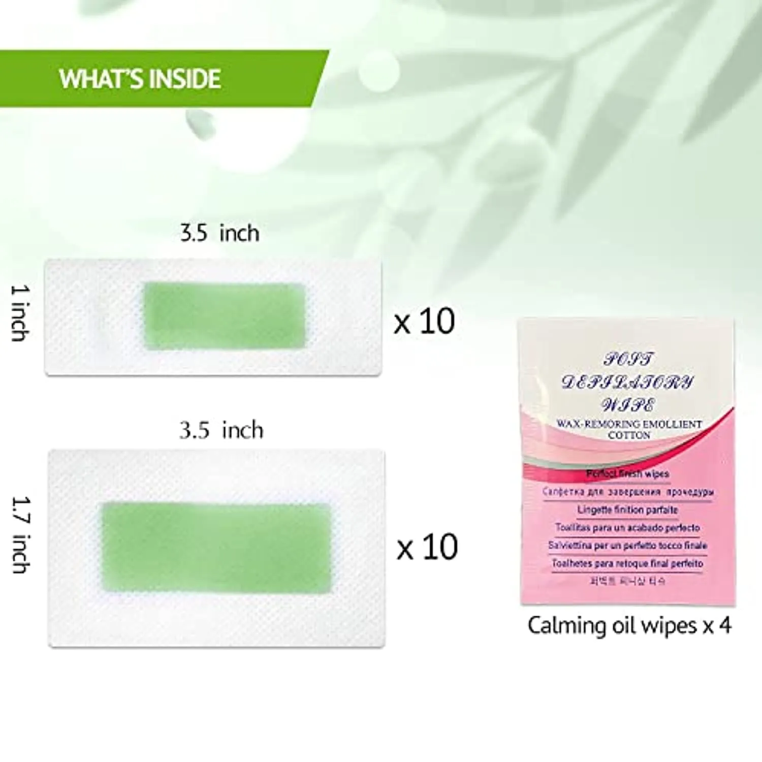 TOTCLEAR Facial Wax Strips, Bikini Hair Removal For Women At Home Waxing Kit with 42 Face Wax Strips and 4 Calming Oil Wipes, for All Skin Types, Hypoallergenic