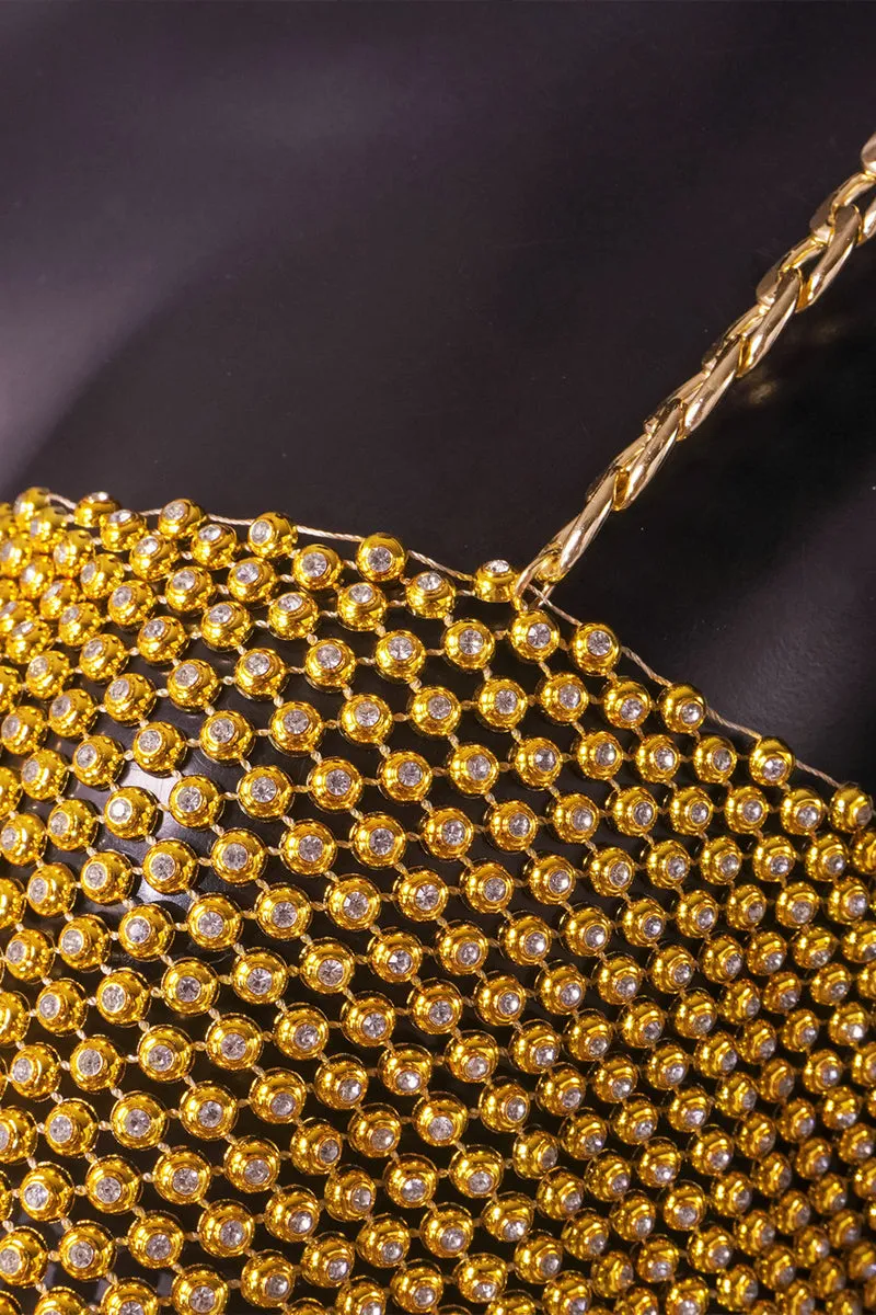 TR3021 Rhinestones Mesh Camis Tops