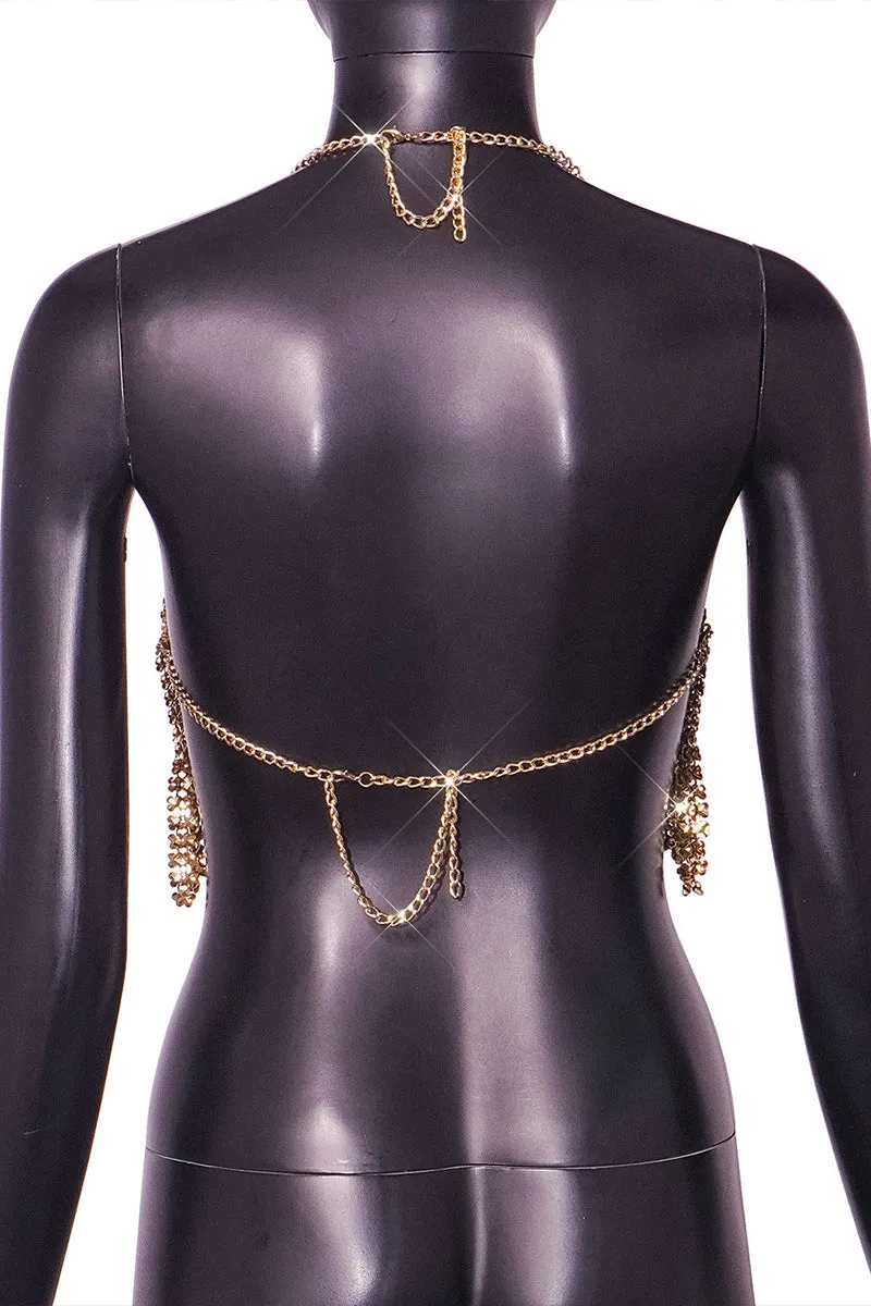 TR3035 Metal Rhinestones Top