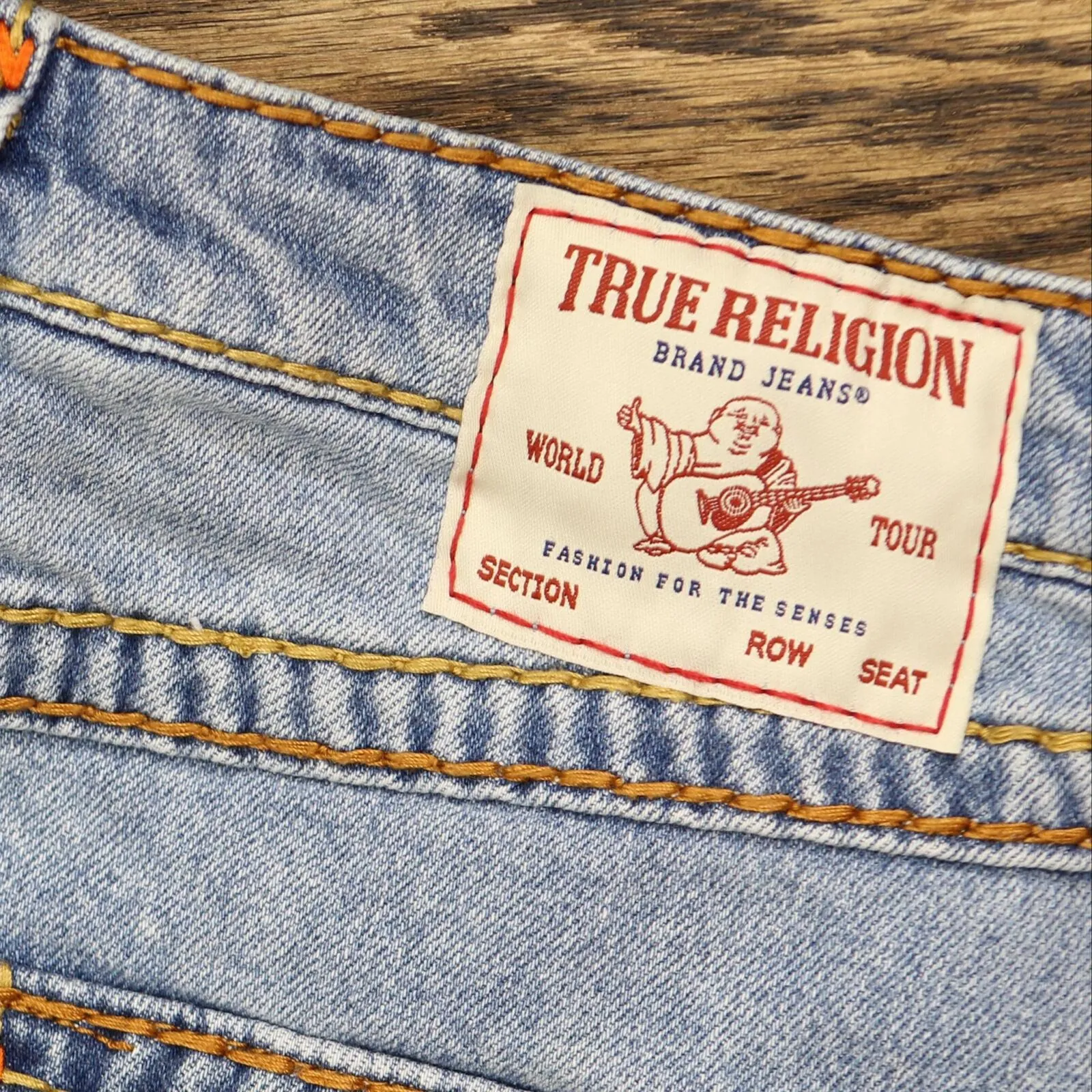True Religion Womens Sadie Mini Skirt Flap Lupine Sky Blue W/ Destroy 25