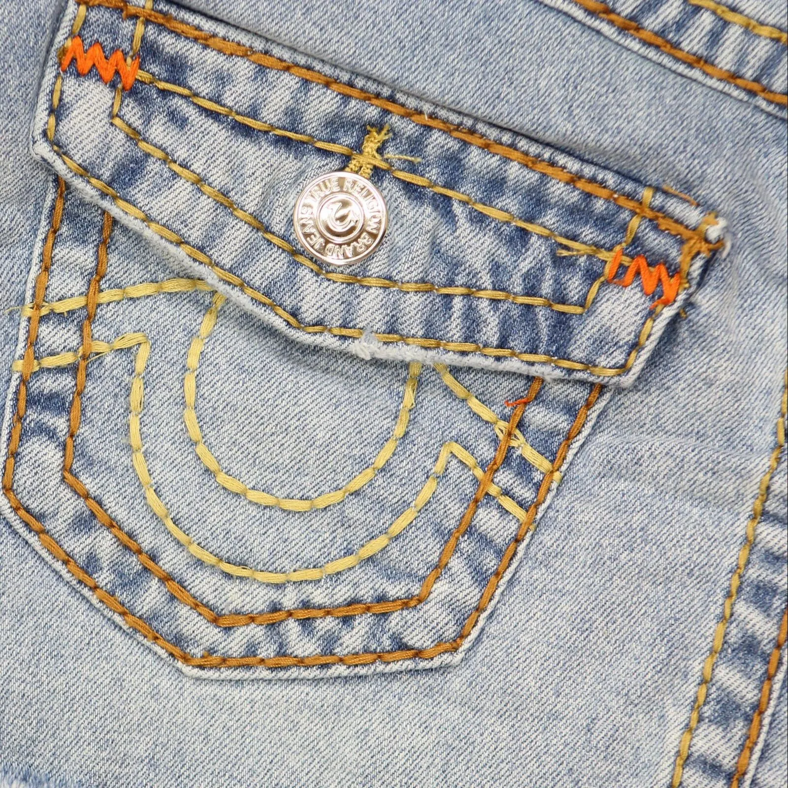 True Religion Womens Sadie Mini Skirt Flap Lupine Sky Blue W/ Destroy 25