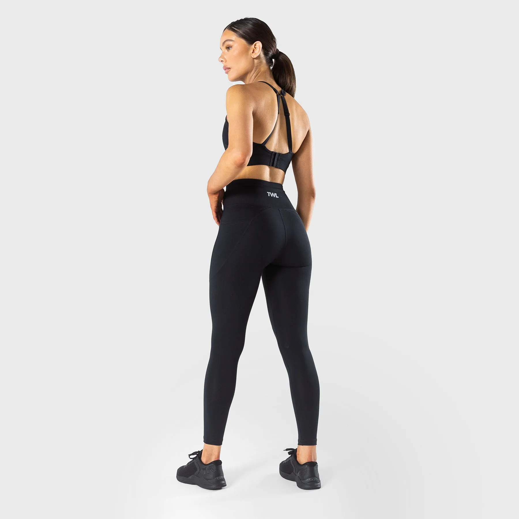 TWL - WOMEN'S ENERGY HIGH WAISTED FULL LENGTH TIGHTS - BLACK
