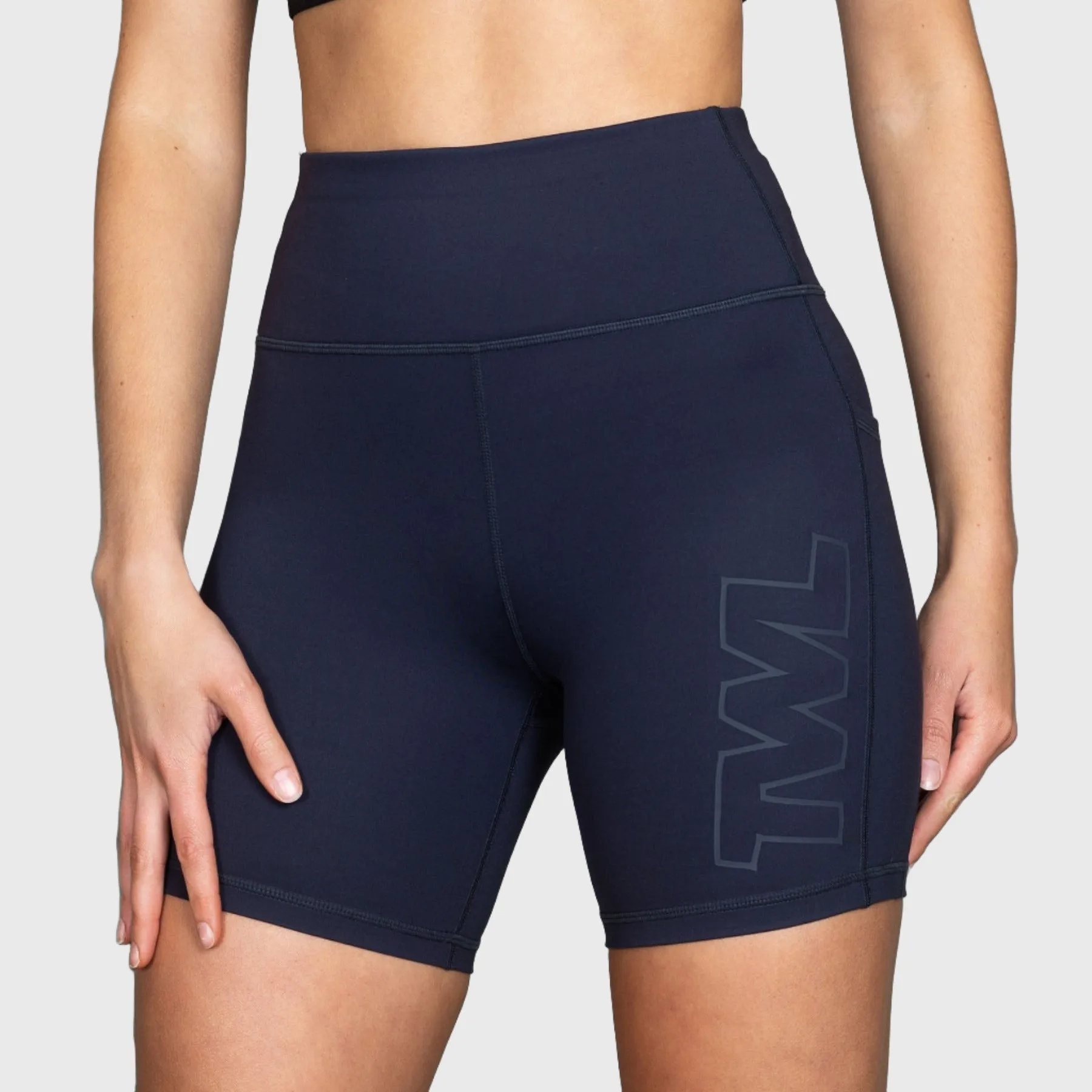 TWL - WOMEN'S ENERGY SHORTS MID LENGTH - ATHLETE - MIDNIGHT NAVY