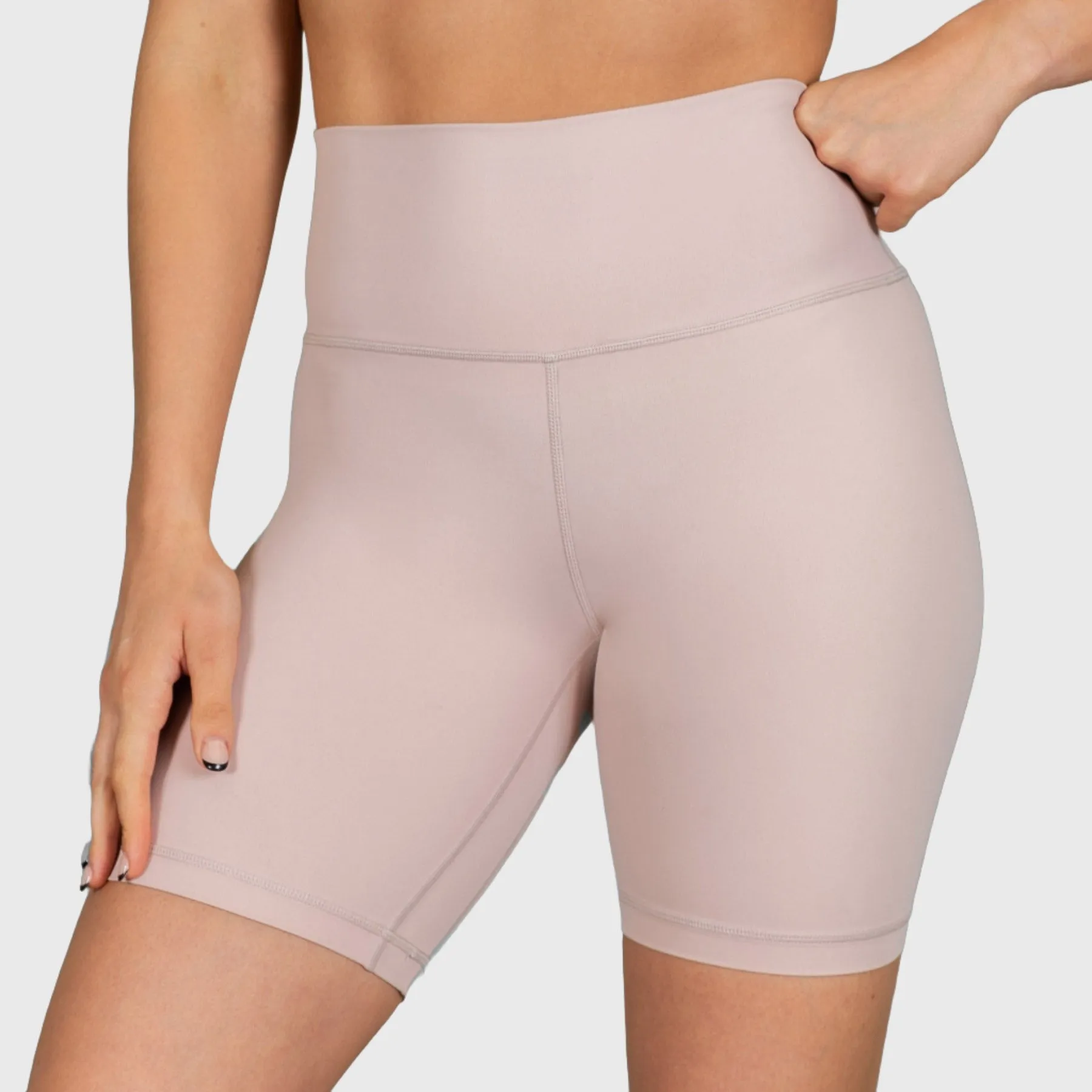 TWL - WOMEN'S HIGH WAISTED EXTRA LONG BALANCE SHORTS - PALE BLUSH
