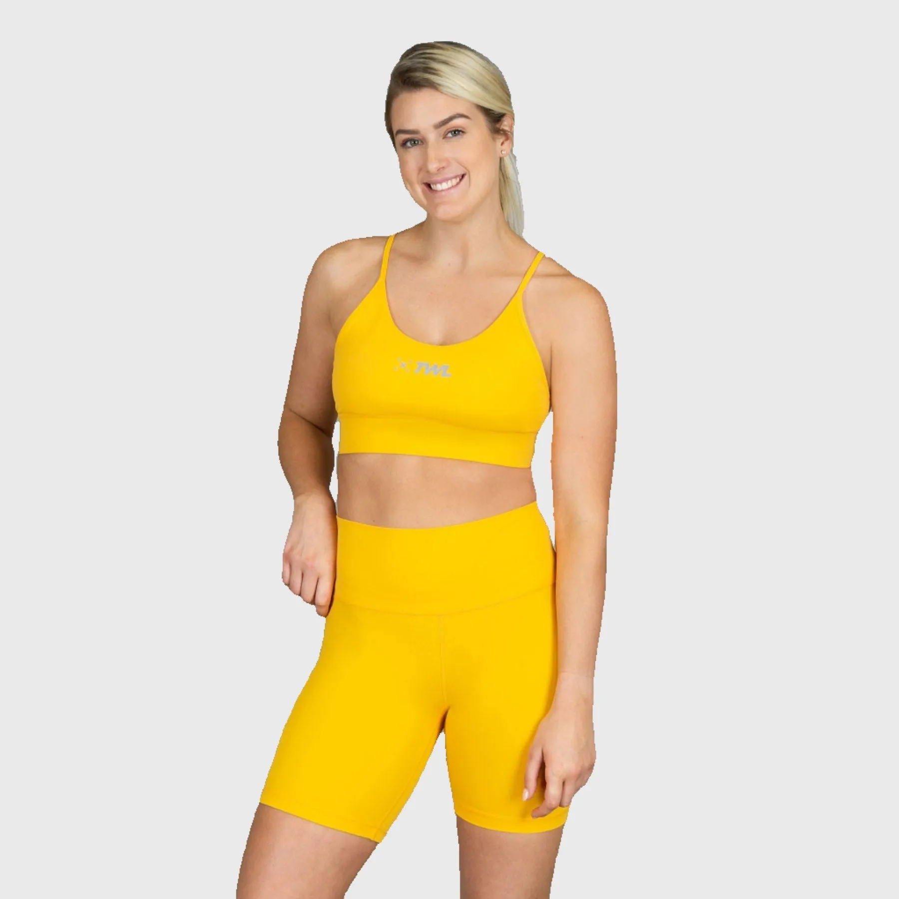 TWL - WOMEN'S HIGH WAISTED EXTRA LONG BALANCE SHORTS - PAPAYA