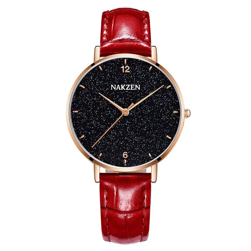 Ultra-thin Blue Sandstone Dial Women's Watch
