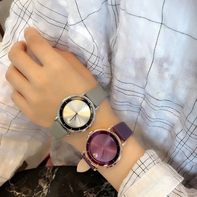 Ultra-thin Leather Strap Women's Watch
