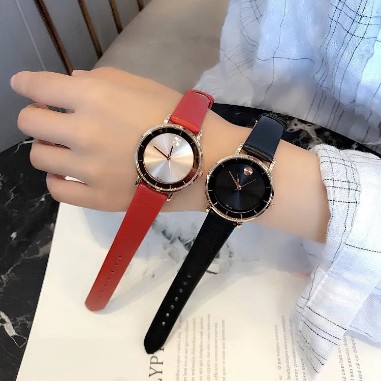Ultra-thin Leather Strap Women's Watch