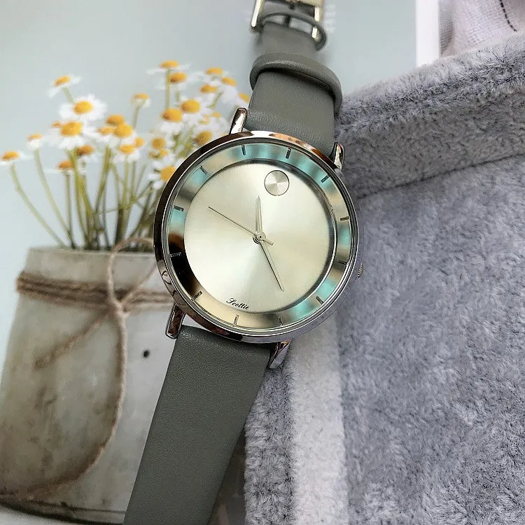 Ultra-thin Leather Strap Women's Watch
