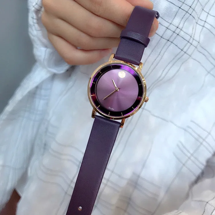 Ultra-thin Leather Strap Women's Watch