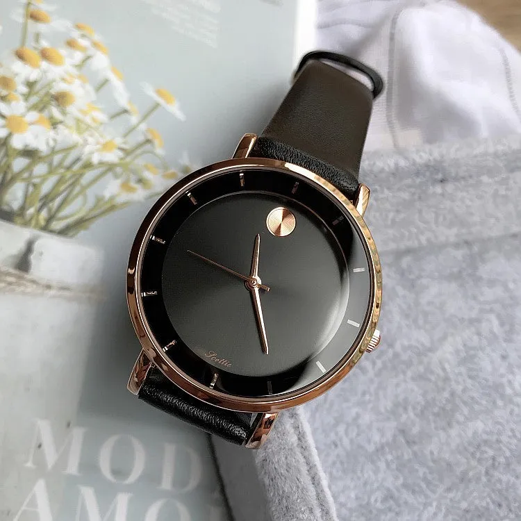 Ultra-thin Leather Strap Women's Watch