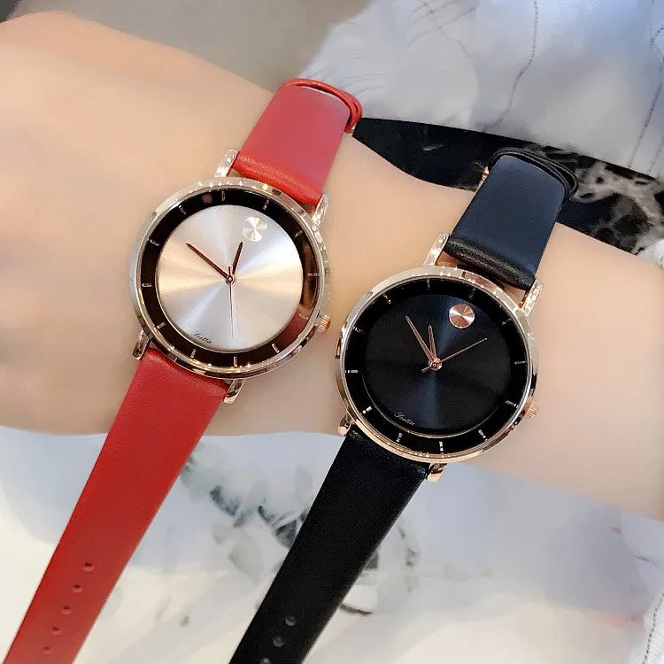 Ultra-thin Leather Strap Women's Watch