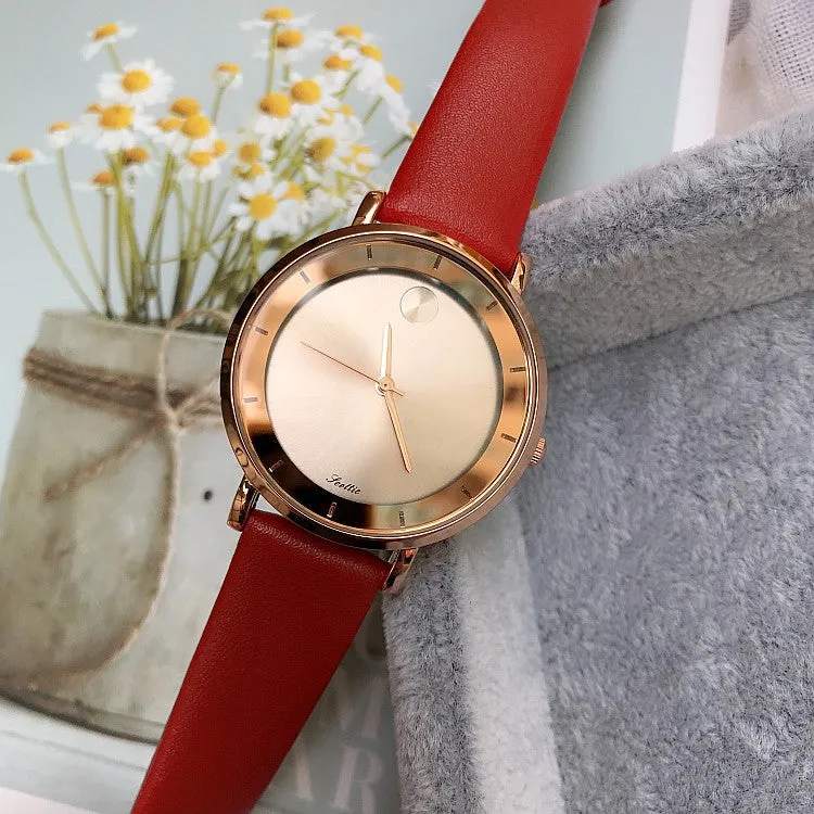 Ultra-thin Leather Strap Women's Watch