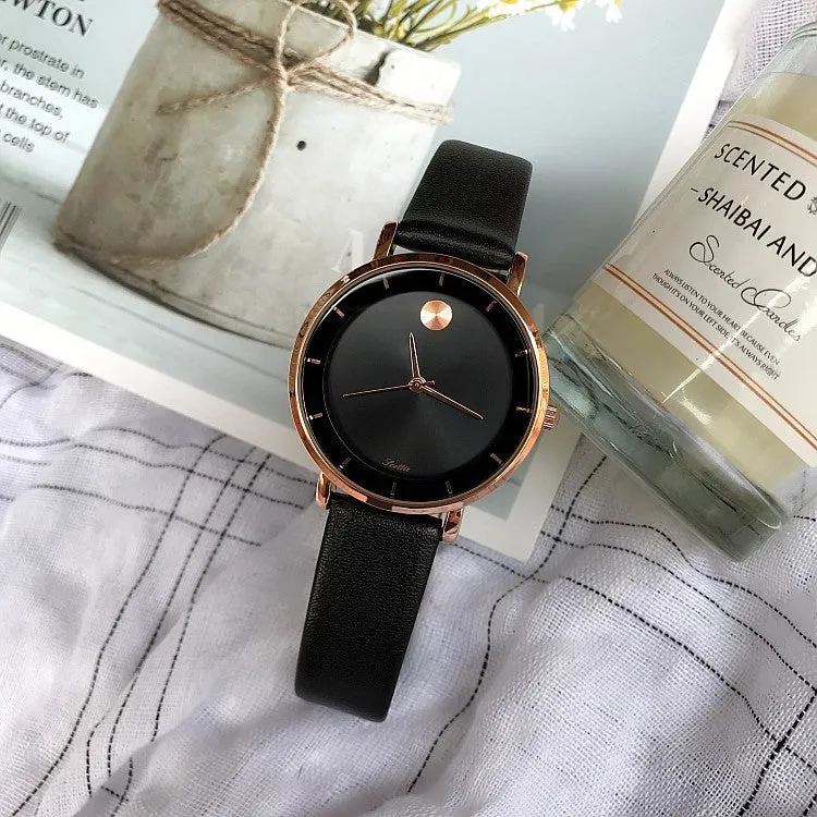 Ultra-thin Leather Strap Women's Watch