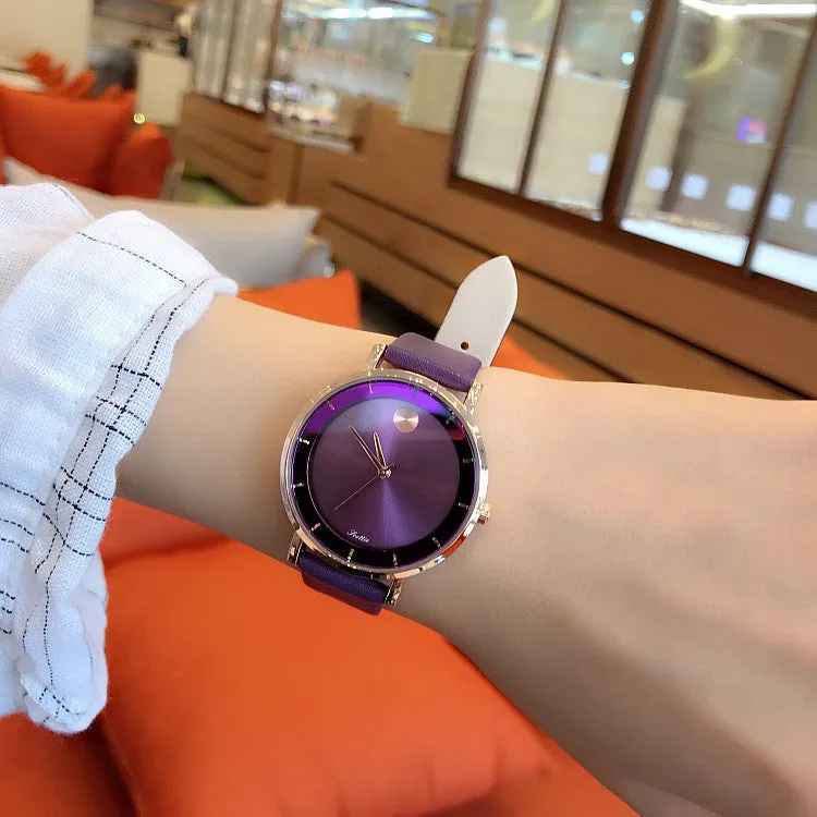 Ultra-thin Leather Strap Women's Watch