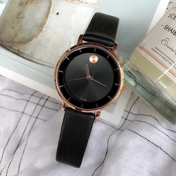 Ultra-thin Leather Strap Women's Watch