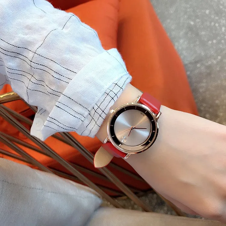 Ultra-thin Leather Strap Women's Watch