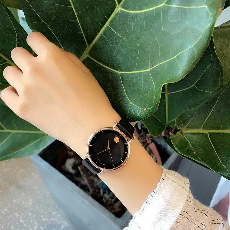 Ultra-thin Leather Strap Women's Watch