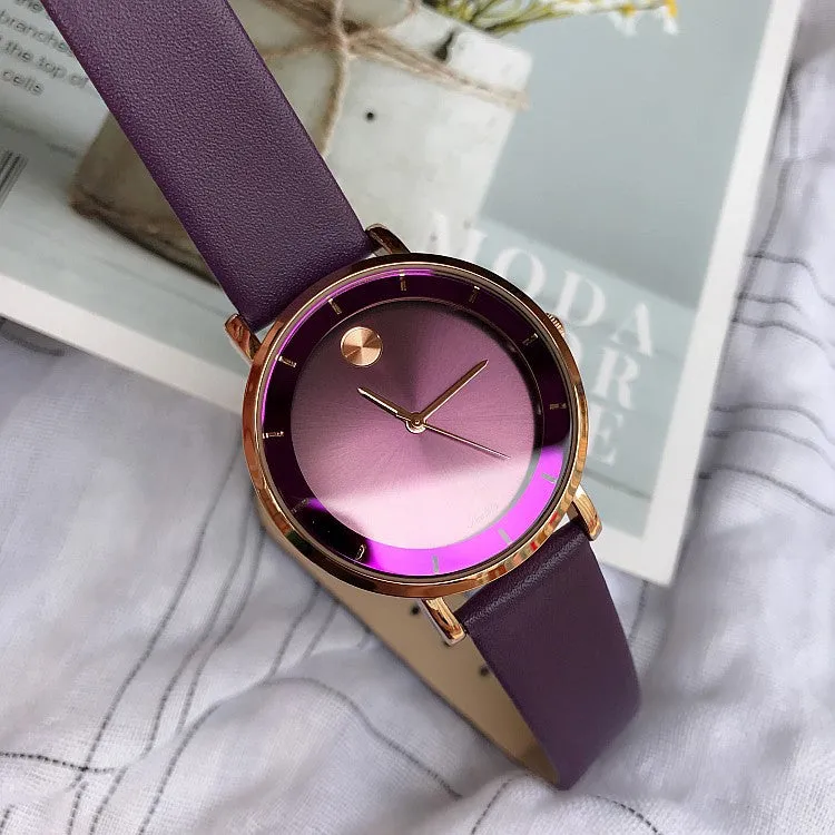 Ultra-thin Leather Strap Women's Watch