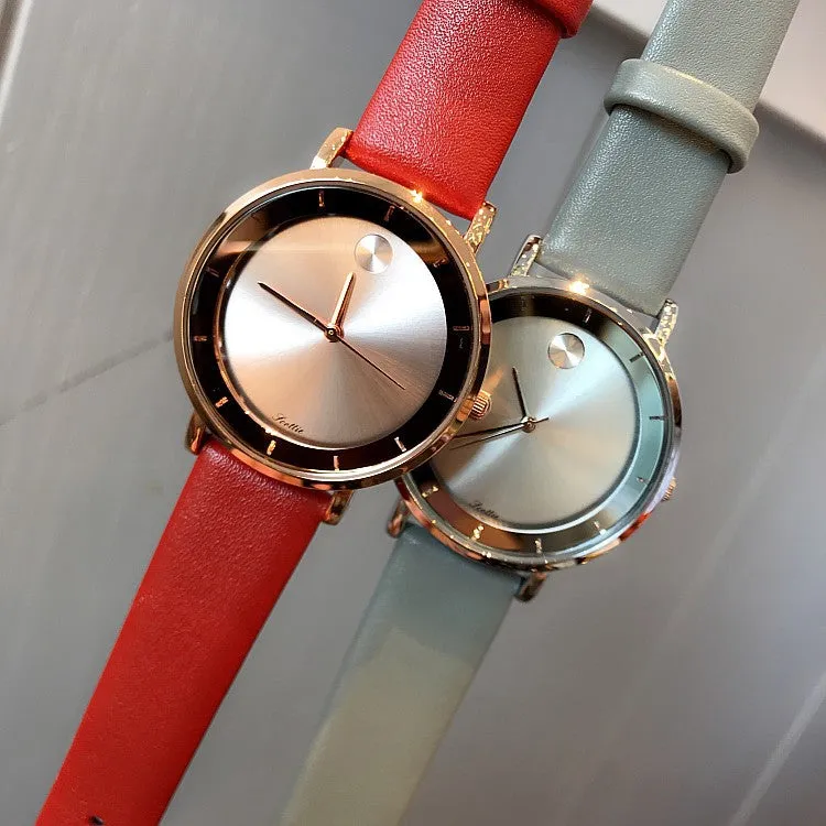 Ultra-thin Leather Strap Women's Watch