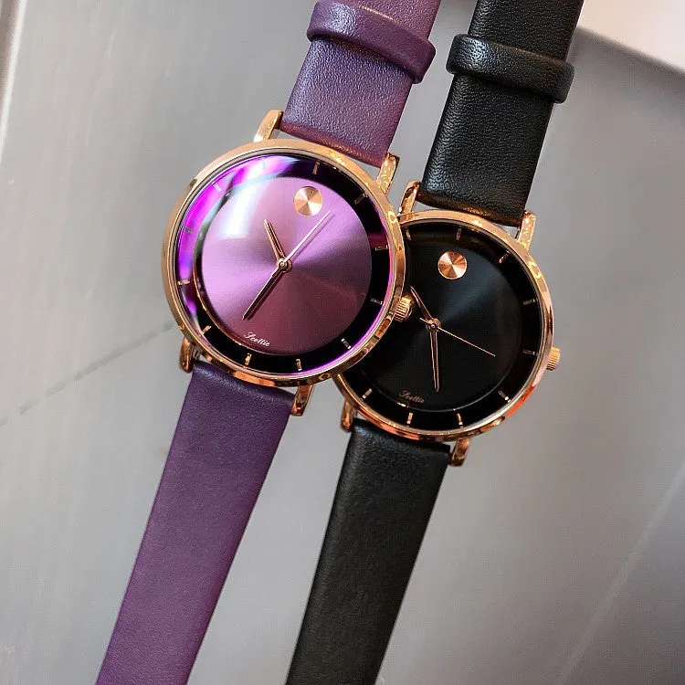 Ultra-thin Leather Strap Women's Watch