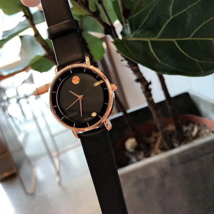Ultra-thin Leather Strap Women's Watch