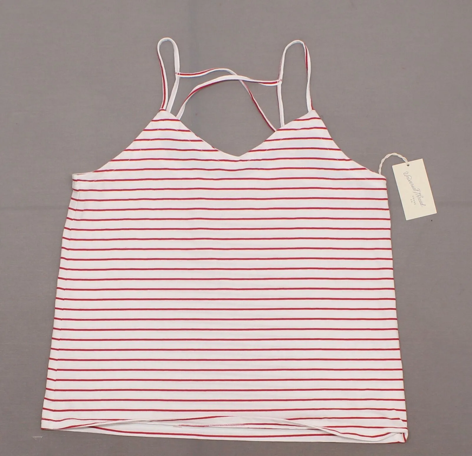 Universal Thread Women's Striped Sleeveless V-Neck Cross Back Cami