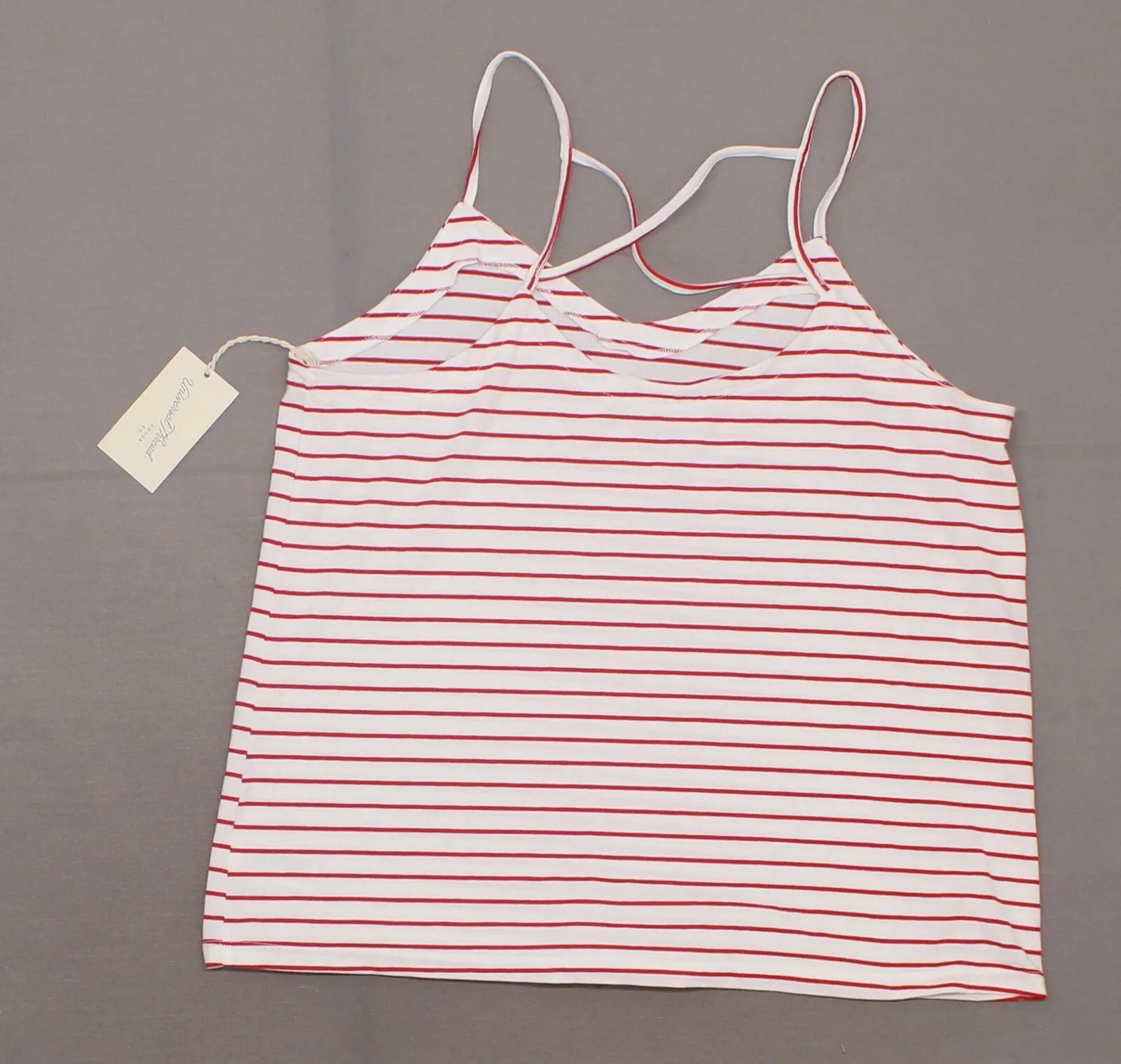 Universal Thread Women's Striped Sleeveless V-Neck Cross Back Cami