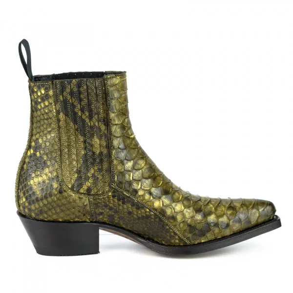 Urban and Exotic Green Kaky Handmade Women's Boots or Ankle Boots 2496