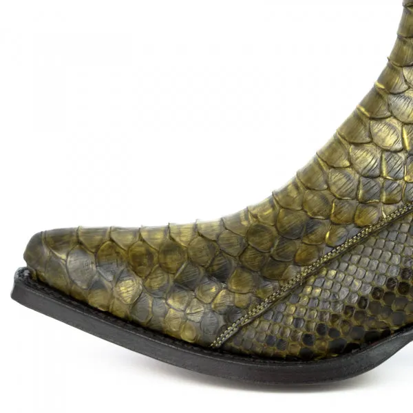 Urban and Exotic Green Kaky Handmade Women's Boots or Ankle Boots 2496