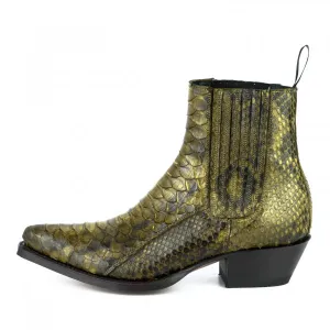 Urban and Exotic Green Kaky Handmade Women's Boots or Ankle Boots 2496