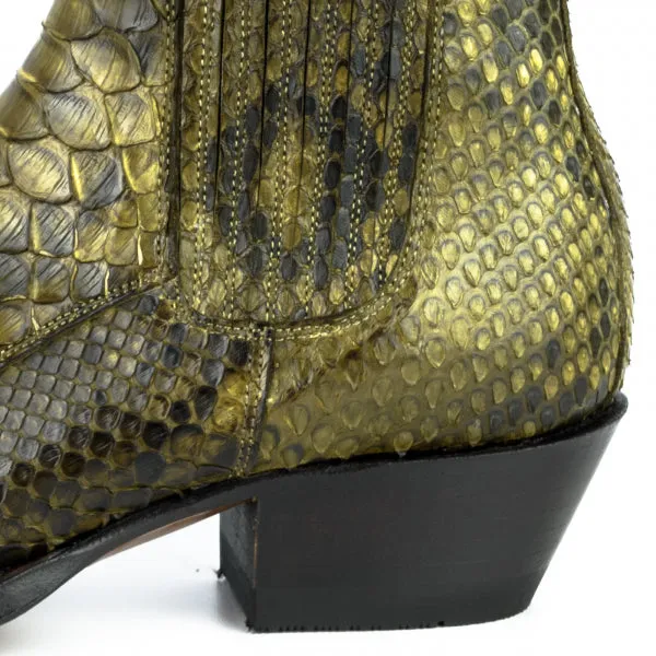 Urban and Exotic Green Kaky Handmade Women's Boots or Ankle Boots 2496