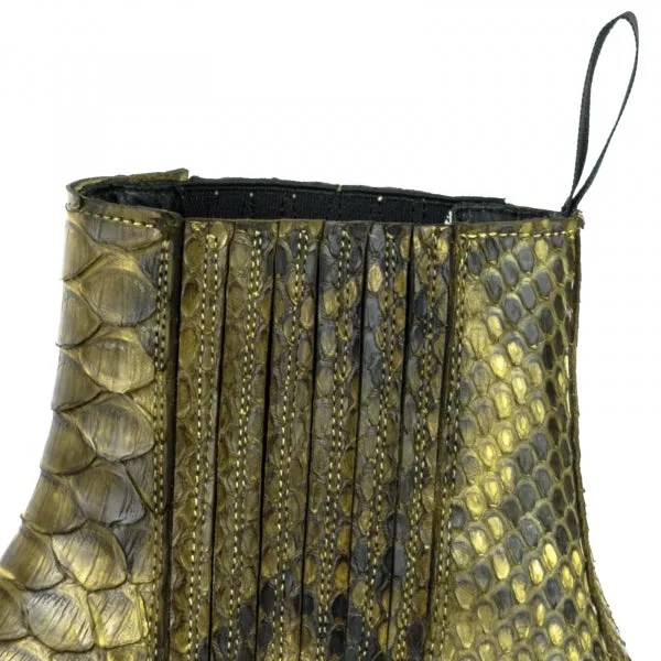 Urban and Exotic Green Kaky Handmade Women's Boots or Ankle Boots 2496