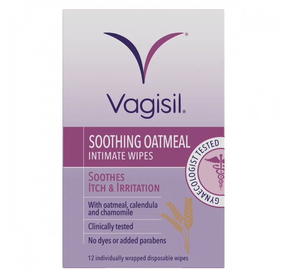 VAGISIL private parts to soothe the wet wet towels (relieve privacy stimulation in private parts, essential women) SOOOTHING OATMEAL Intimate Wipes 12s