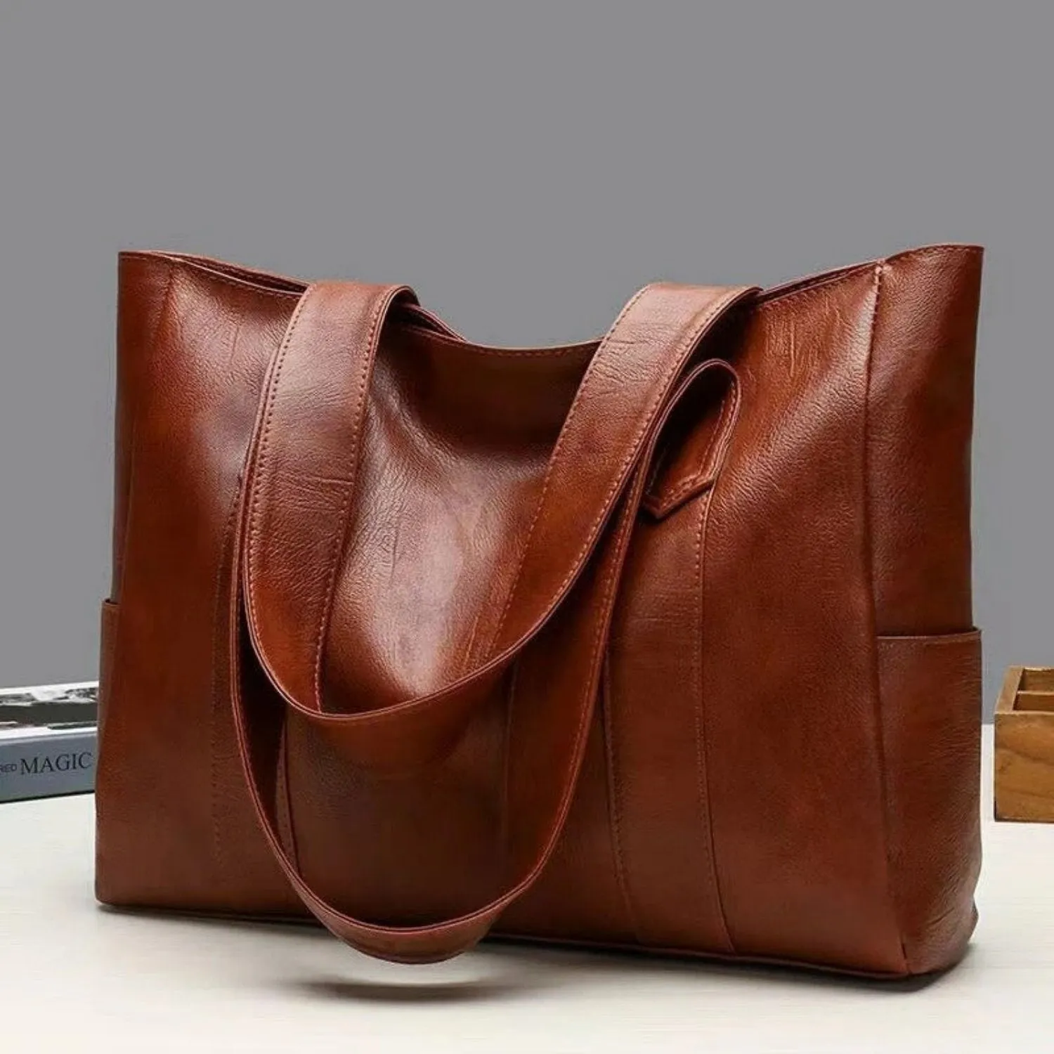 Vintage Luxe™ | Women's Leather Shoulder Bag | Large Capacity, Classic Design, Everyday Tote