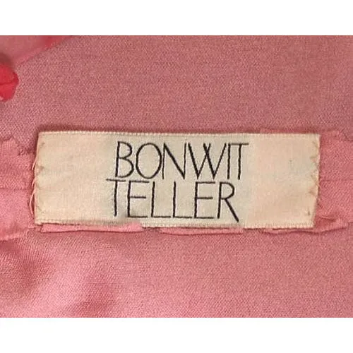 Vintage Silk Chiffon Pink Fantasy Dress Molly Parnis 1970S 34-28-44