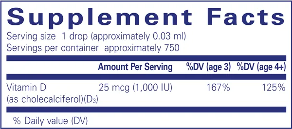 Vitamin D3 Liquid - 1000 IU