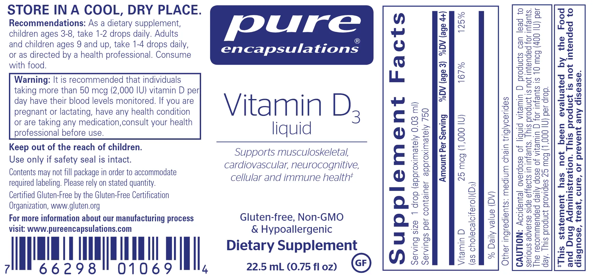 Vitamin D3 Liquid - 1000 IU
