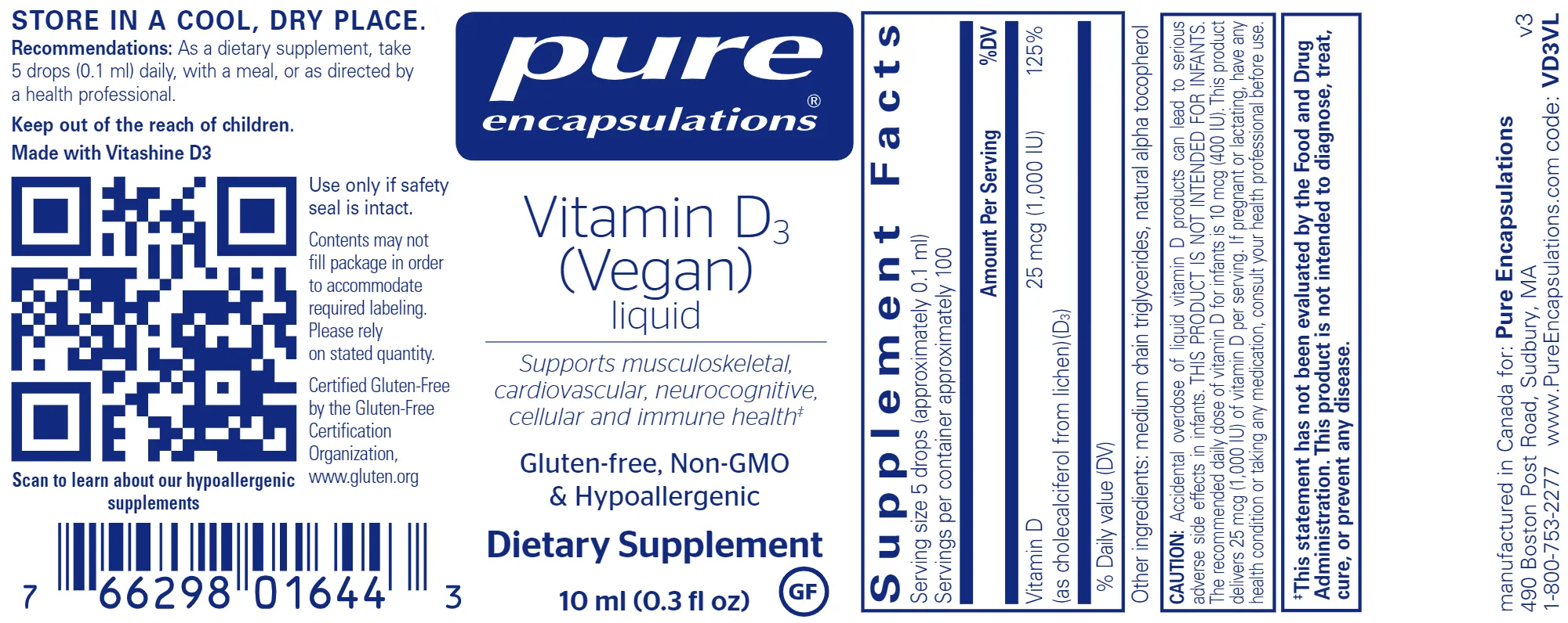 Vitamin D3 (Vegan) Liquid