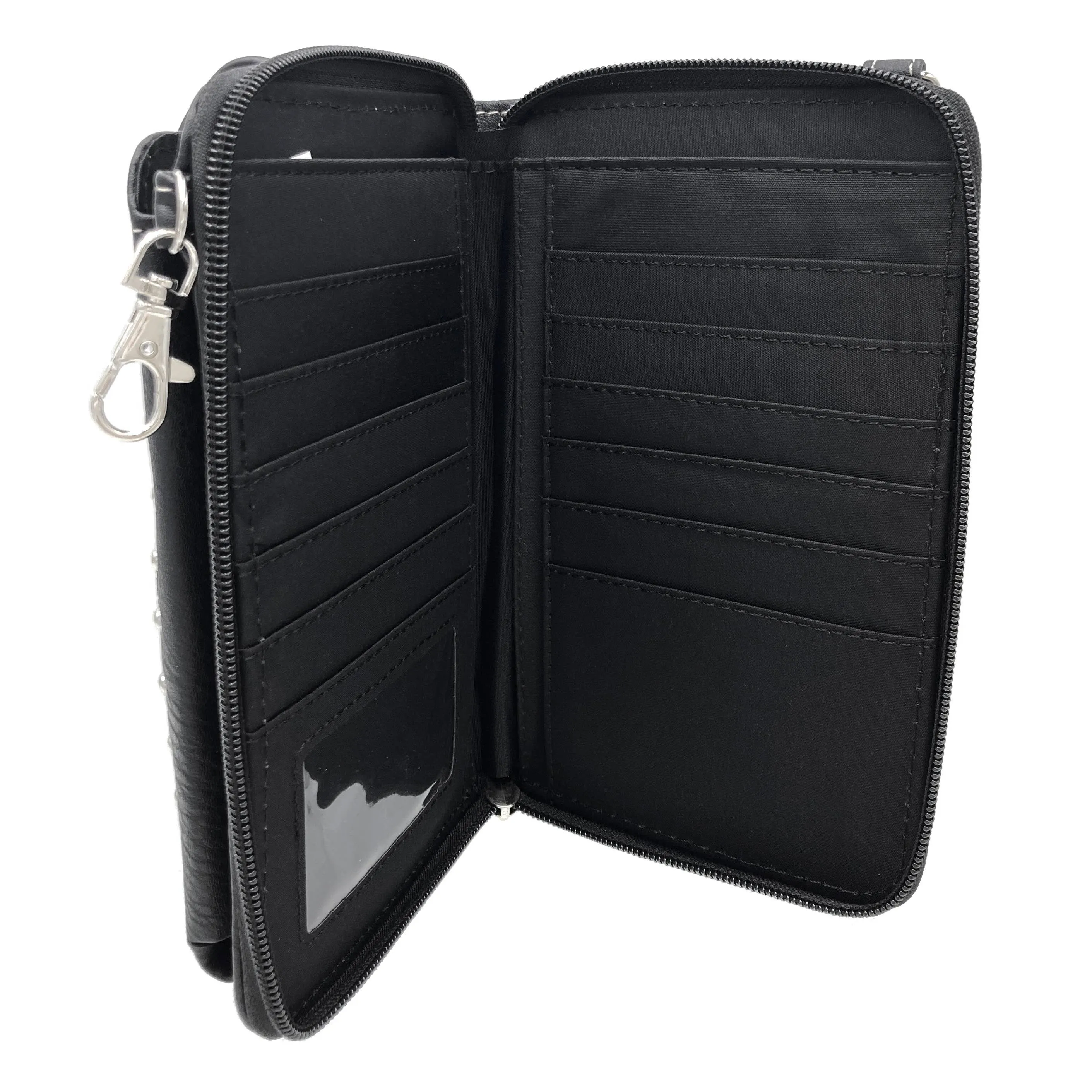 Western Fringe Women's Crossbody Phone Wallet: Brown