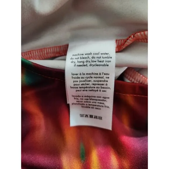 WeWoreWhat Cutout Midi Skirt Fire Tie Dye Spicy Orange Women's Size Large New