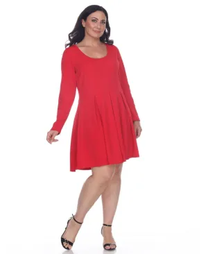 White Mark Womens Plus Size Jenara Fit N Flare Dress PS846-91-1XL