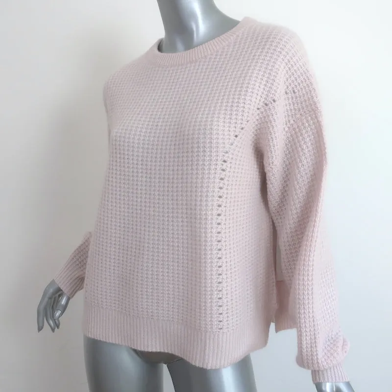 White   Warren Cashmere Luxe Thermal Sweater Washed Rosewater Size Medium NEW