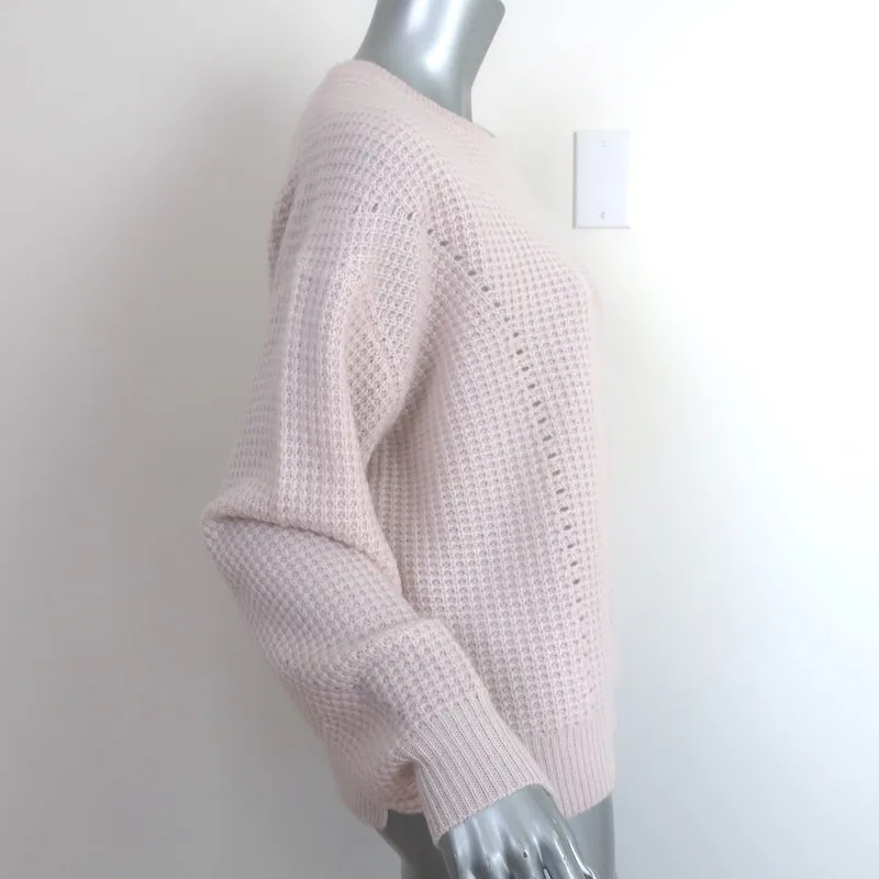 White   Warren Cashmere Luxe Thermal Sweater Washed Rosewater Size Medium NEW