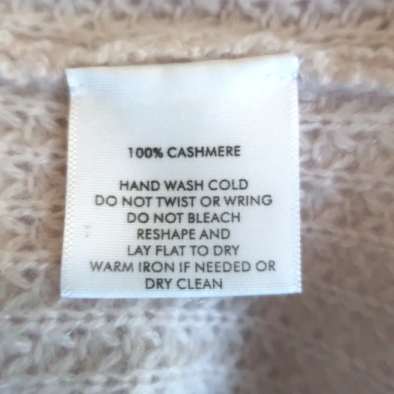 White   Warren Cashmere Luxe Thermal Sweater Washed Rosewater Size Medium NEW