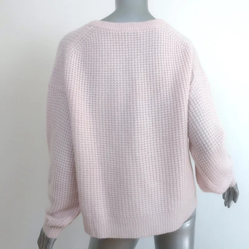 White   Warren Cashmere Luxe Thermal Sweater Washed Rosewater Size Medium NEW